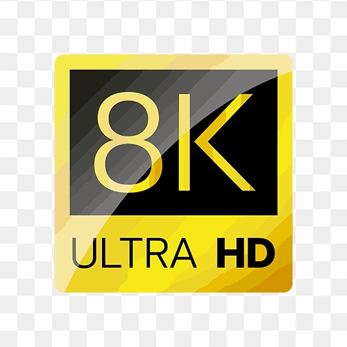 8K Ultra HD logo vector png